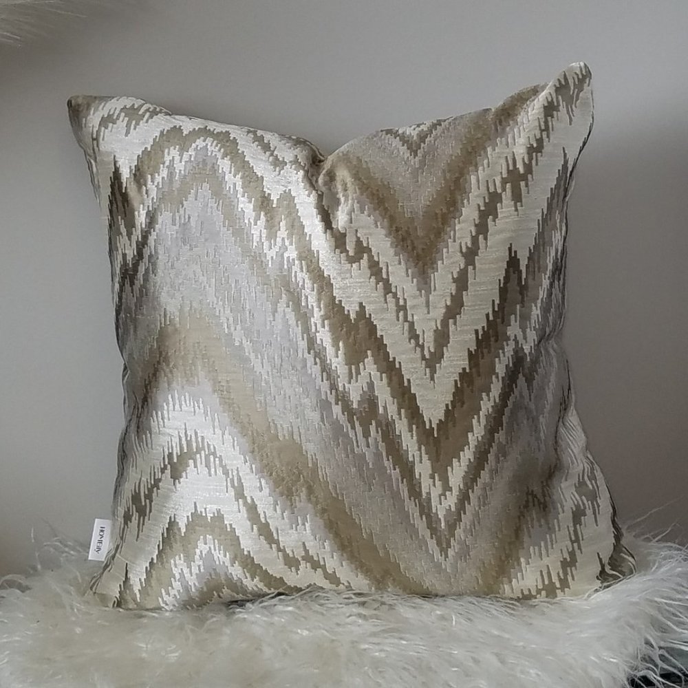 Metallic Design Throw Pillow Covers